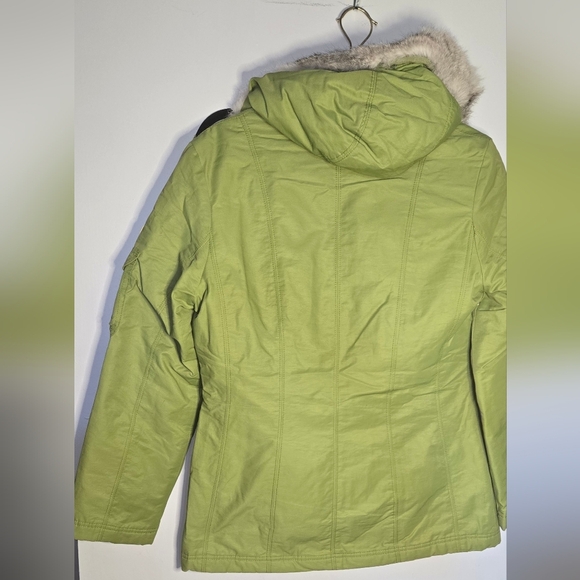 Bossini Womaen Wear Olive Utility Jacket with Faux Fur Hood (2b) - Picture 3 of 5